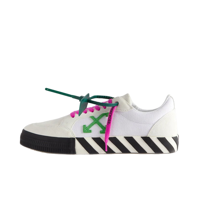 Sneakers og sko Off-White Vulc Low White Green Fucshia Hvid | OMIA085S22LEA0010155