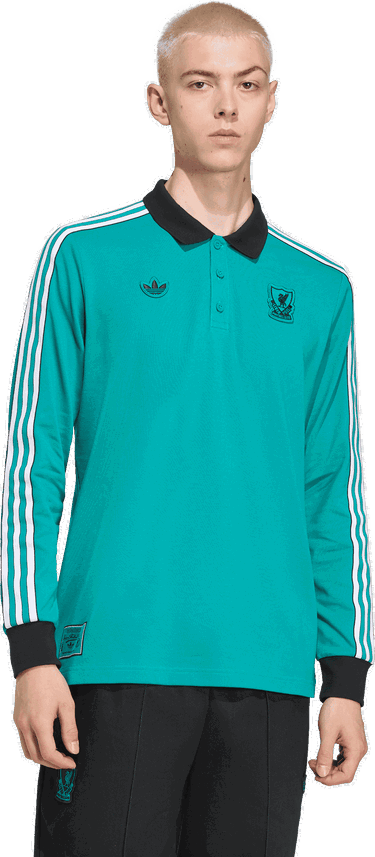 Polo skjorte adidas Performance Liverpool FC Terrace Icons Turkis | JW5471, 2