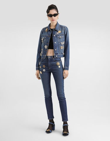 Jeans Dolce & Gabbana Dolce & Gabbana 5-Pocket Jeans with Embellishments Blå | FTC67ZG8NY1S9001, 1