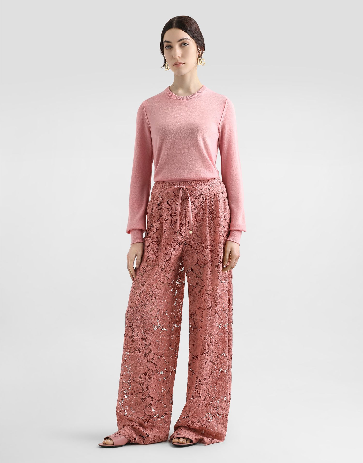 Sweater Dolce & Gabbana Dolce & Gabbana Cashmere Sweater With Inside-out Seams Lyserød | FXX48TJBW0BF0473, 1