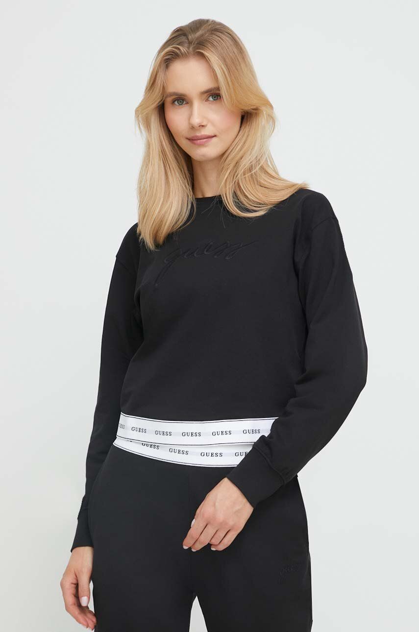 Sweatshirt GUESS Sweat Crewneck Sort | O3YQ01.KBS91, 0