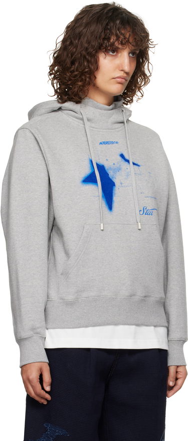 Sweatshirt ADER ERROR Star Print Hoodie Grå | BN01FWHD0103GR, 1
