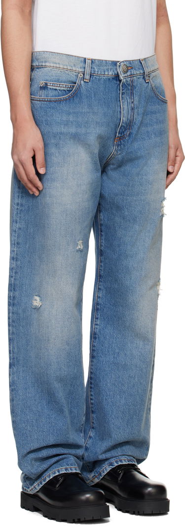 Jeans Balmain Balmain Loose-Fit Jeans Blå | EH1ML155DF44, 1