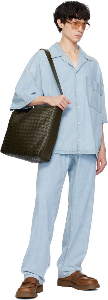 Rejsetaske Bottega Veneta Bottega Veneta Woven Leather Traveller Bag Grøn | 806974 V4TD1 3386, 3