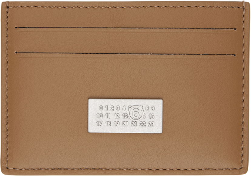 Tegnebog Maison Margiela MM6 Maison Margiela Leather Card Holder Brun | SA5UI0013 P7258