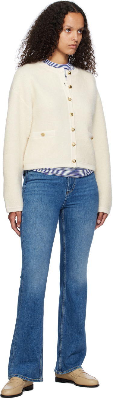 Sweater rag & bone rag & bone Kaia Boucle Cardigan Hvid | WAS24F047AA47, 3