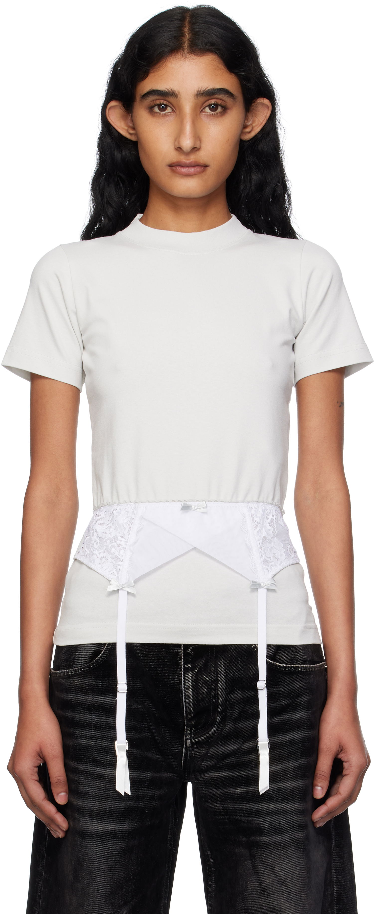 T-shirt Balenciaga Balenciaga Lingerie T-Shirt Hvid | 828869TNVB2, 0