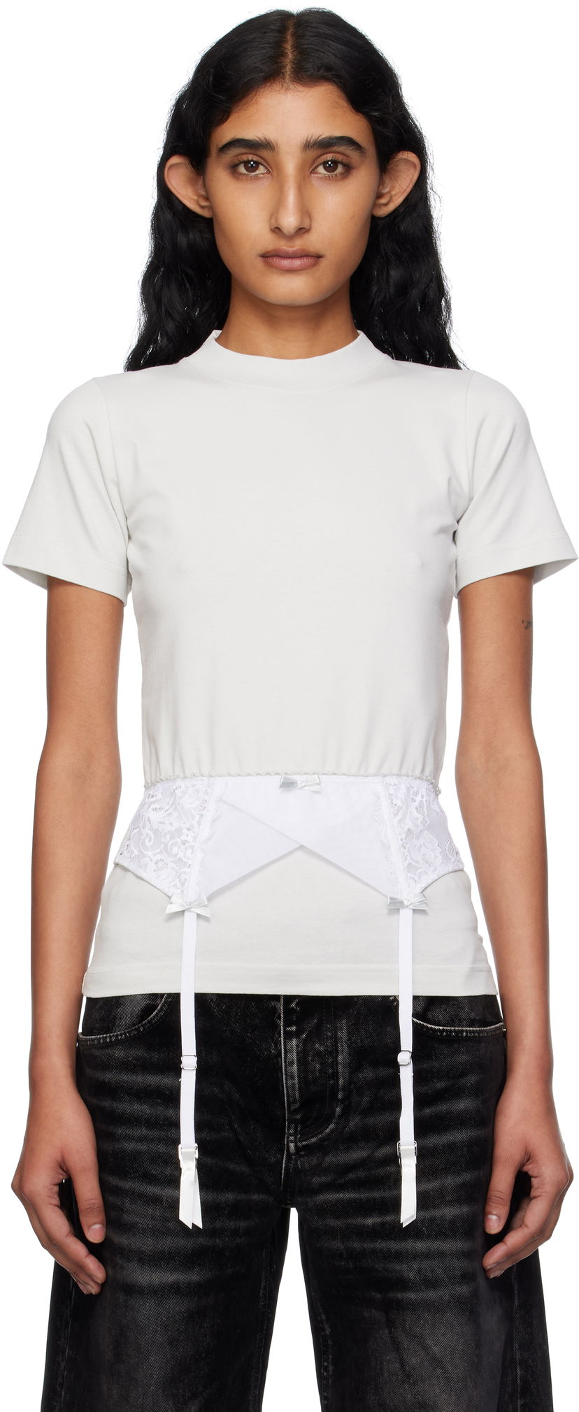 T-shirt Balenciaga Balenciaga Lingerie T-Shirt Hvid | 828869TNVB2