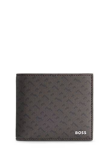 Tegnebog BOSS Monogram wallet with foil-embossed logo Grå | 50552830, 0