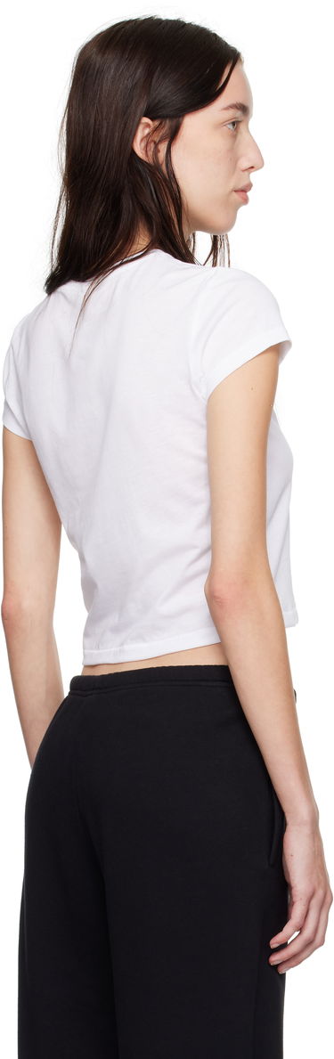 Crop top SKIMS Relaxed Tees Shrunken Cropped T-Shirt Hvid | SS-STT-6128W, 2