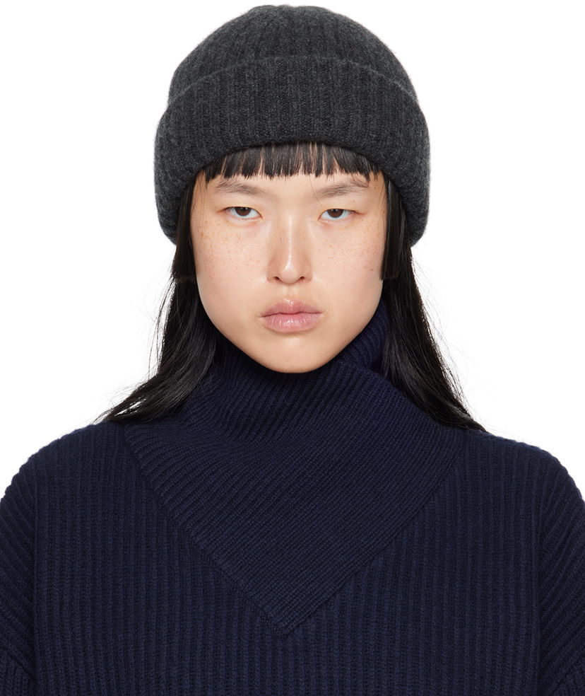 Beanie TOTEME Chunky Brim Beanie Grå | 224-7021-753