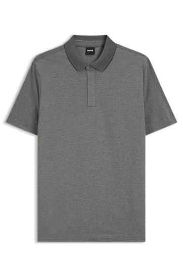 Polo skjorte BOSS BOSS Cotton-Blend Polo Shirt Grå | 50531949