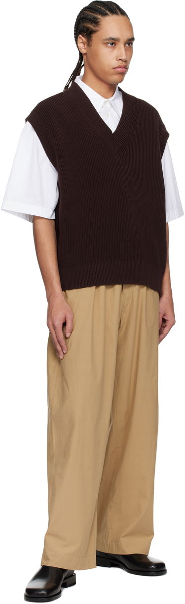 Bukser Studio Nicholson Studio Nicholson Sonny Wide-Leg Trousers Beige | SONNY SNM - 1311, 3