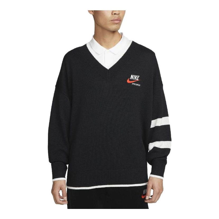 Sweater Nike Sportswear Trend V-Neck Sweater Sort | DX0009-010