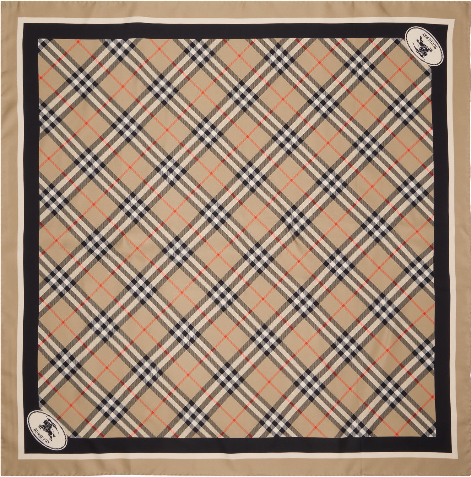 Tørklæde Burberry Burberry Check Silk Scarf Beige | 8113048, 0