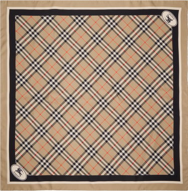 Tørklæde Burberry Burberry Check Silk Scarf Beige | 8113048, 0