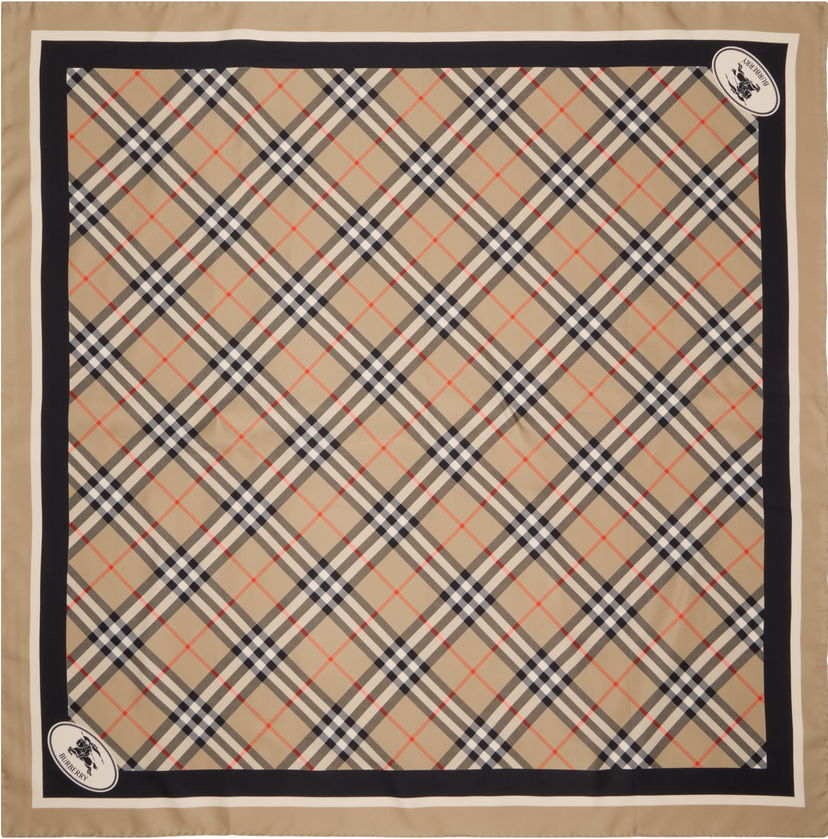 Tørklæde Burberry Burberry Check Silk Scarf Beige | 8113048