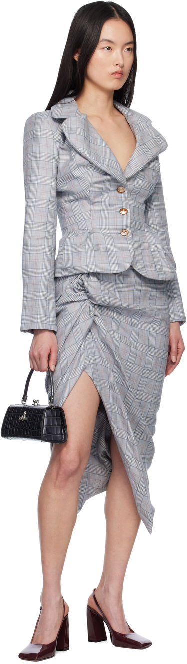 Træningsdragt Vivienne Westwood Vivienne Westwood Drunken Prince of Wales Check Blazer Blå | 1401007G-W013L-, 3