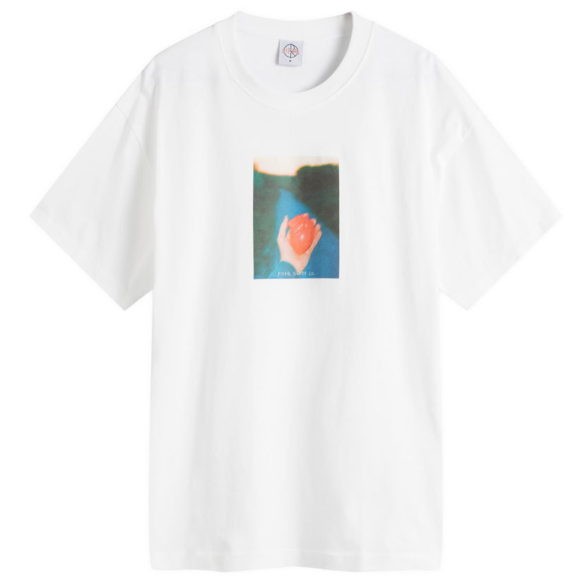 T-shirt Polar Skate Co. Polar Skate Co. Heart in Hand Graphic T-Shirt, Size Large Hvid | PSC-SP25-14