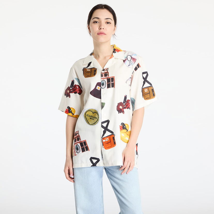 Skjorte Carhartt WIP Carhartt WIP Jacob Rochester Print Shirt Hvid | I034574.2UKXX