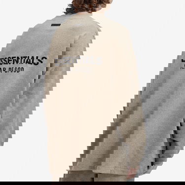 T-shirt Fear of God Core Logo Jersey Long Sleeve T-Shirt Beige | 125HO244379F, 3