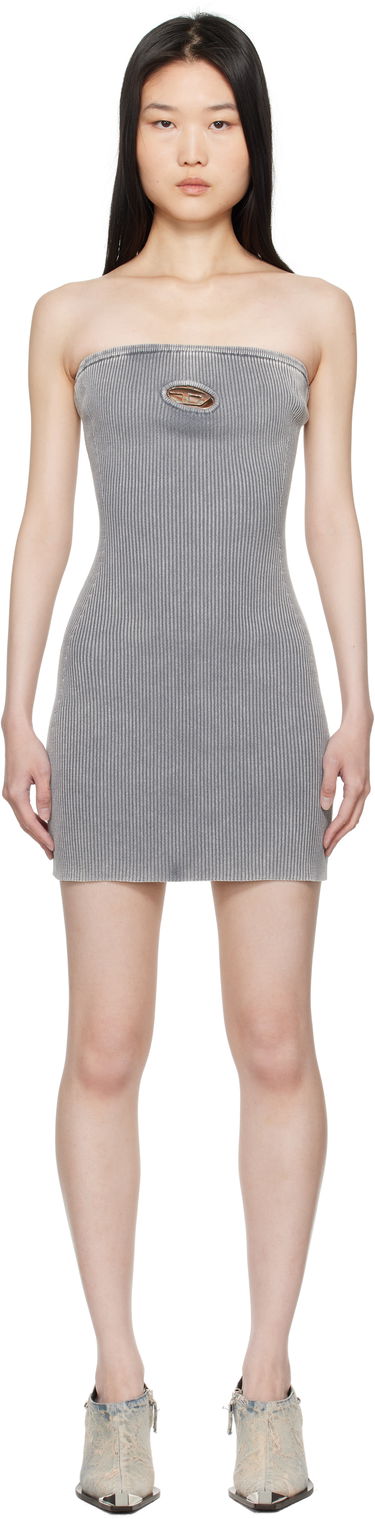 Kjole Diesel Ribbed Cutout Mini Dress Grå | A16282 0DBDI, 0