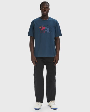T-shirt By Parra The Zoomies Graphic T-Shirt Blå | 54121, 2