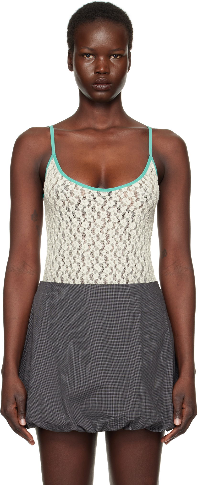 Kjole Baserange Baserange Musial Bodysuit with Bubble Hem Skirt Flerfarvet | ONMU-LA-SP25