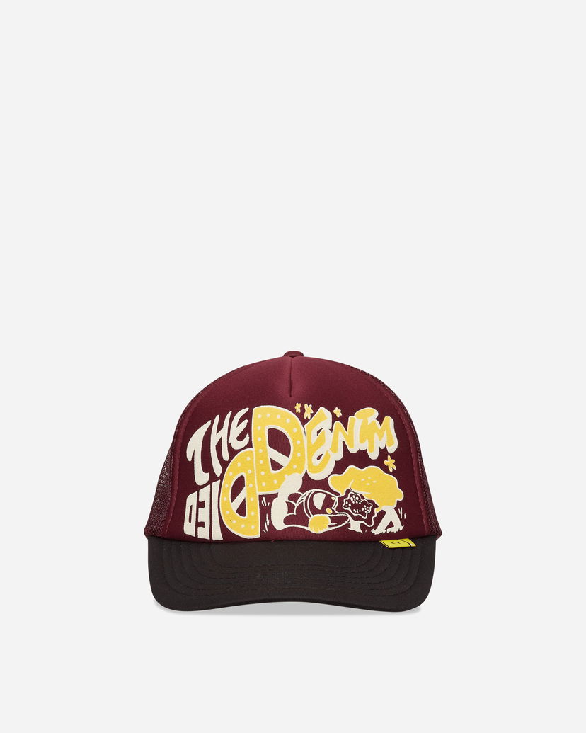 Kasket KAPITAL TH.D.D. Graphic Trucker Cap Sort | K2506XH547 BURGUNDYXBLK