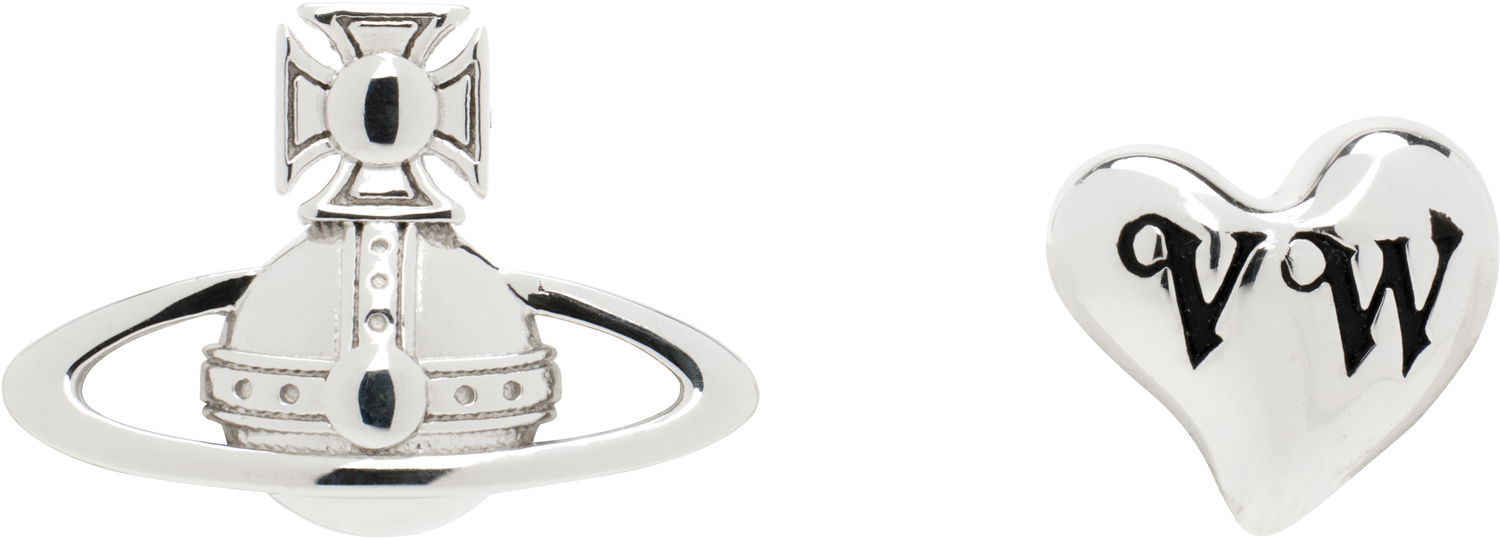Øreringe Vivienne Westwood Vivienne Westwood Leodaria Orb and Heart Stud Earrings Metalisk | 6201036G-01P157-, 0