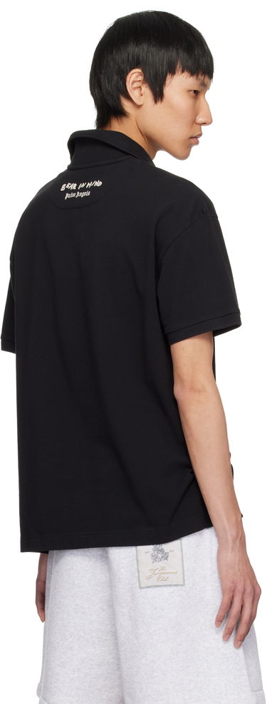 Polo skjorte Palm Angels Palm Angels 'Bear in Mind' Polo Shirt Sort | PMGB029S25FAB0011060, 2