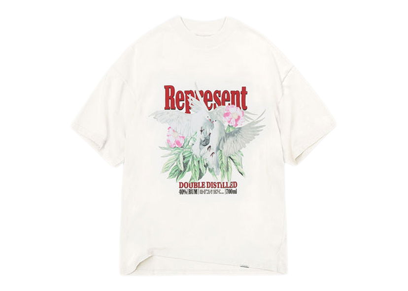 T-shirt Represent Clo Represent Double Distilled T-shirt Flat White Hvid | M05236-72