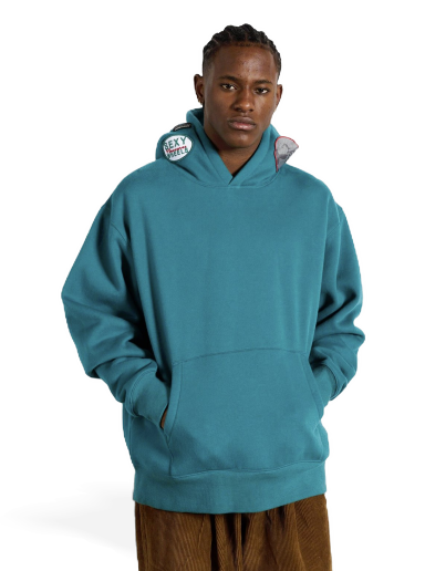 Sweatshirt Pleasures Worms Hoodie Turkis | P23F022-GREEN