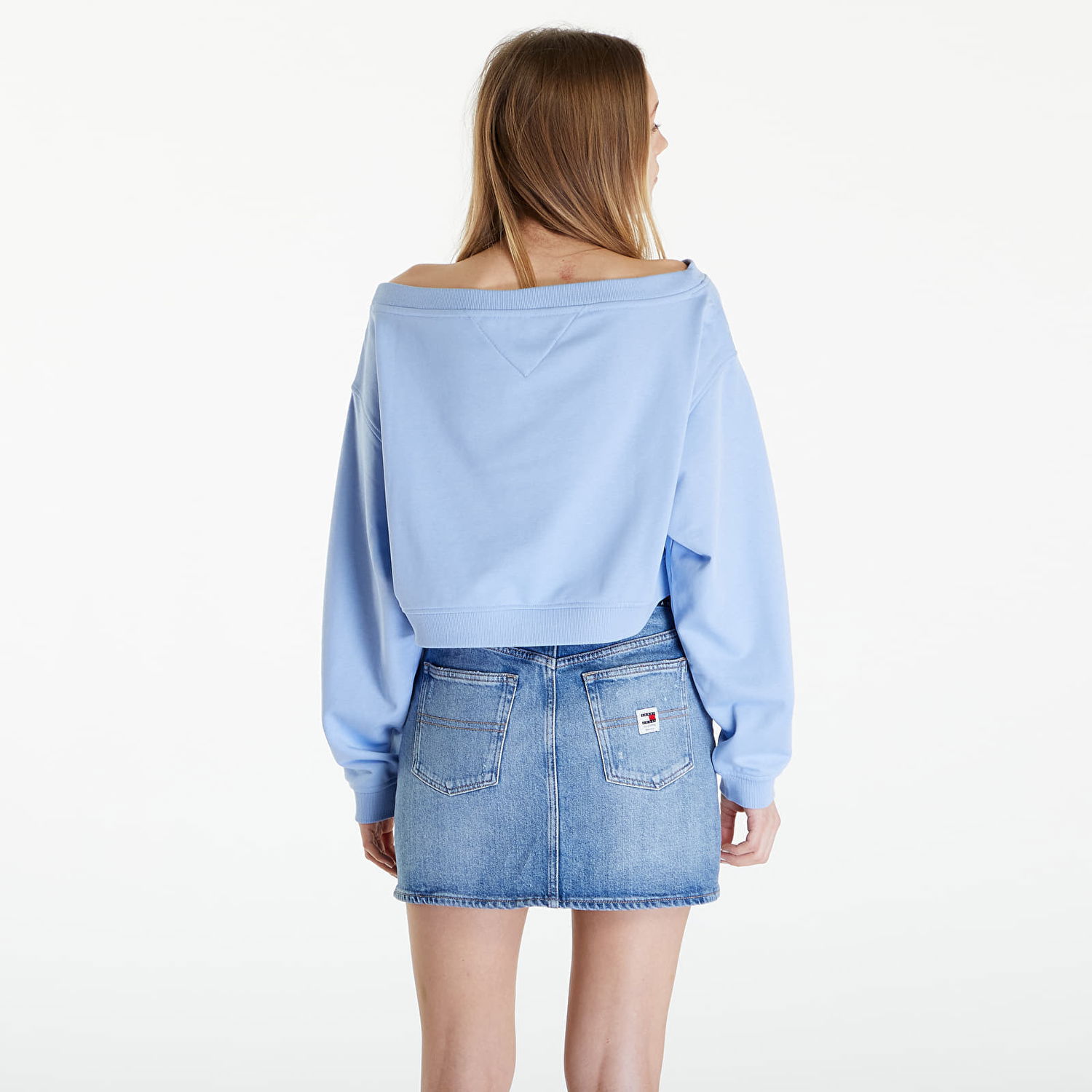 Sweatshirt Tommy Hilfiger Cropped Off Shoulder Sweatshirt Turkis | DW0DW17956 C3S, 1