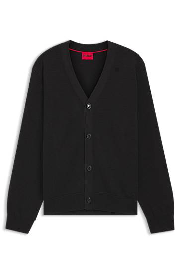 Sweater BOSS Cotton cardigan with knitted structure Sort | 50551509, 0