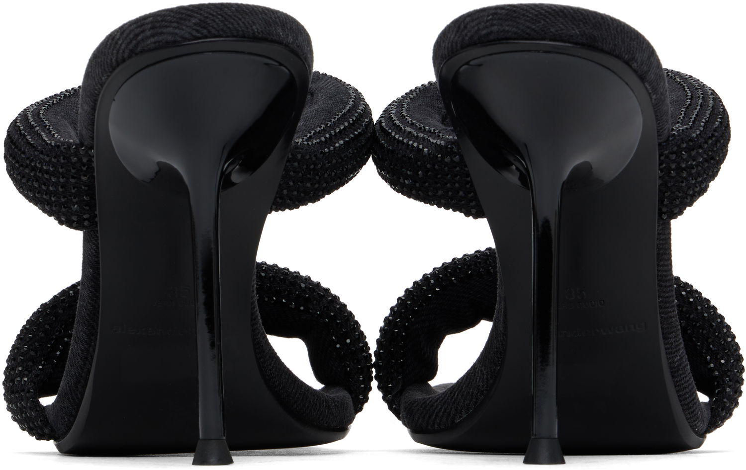 Sneakers og sko Alexander Wang Alexander Wang Julie 105mm Heeled Sandals Sort | 30125S004, 1