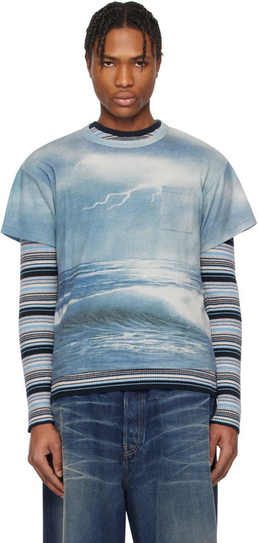 T-shirt ERL ERL Storm Graphic T-Shirt Blå | ERL10T002, 0