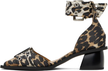 Sneakers og sko GANNI GANNI Buckle Open Cut Heels Brun | S2863, 2