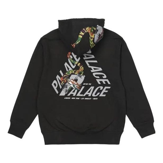 Sweatshirt Palace Dragon Print Pullover Hoodie Sort | P23CS045