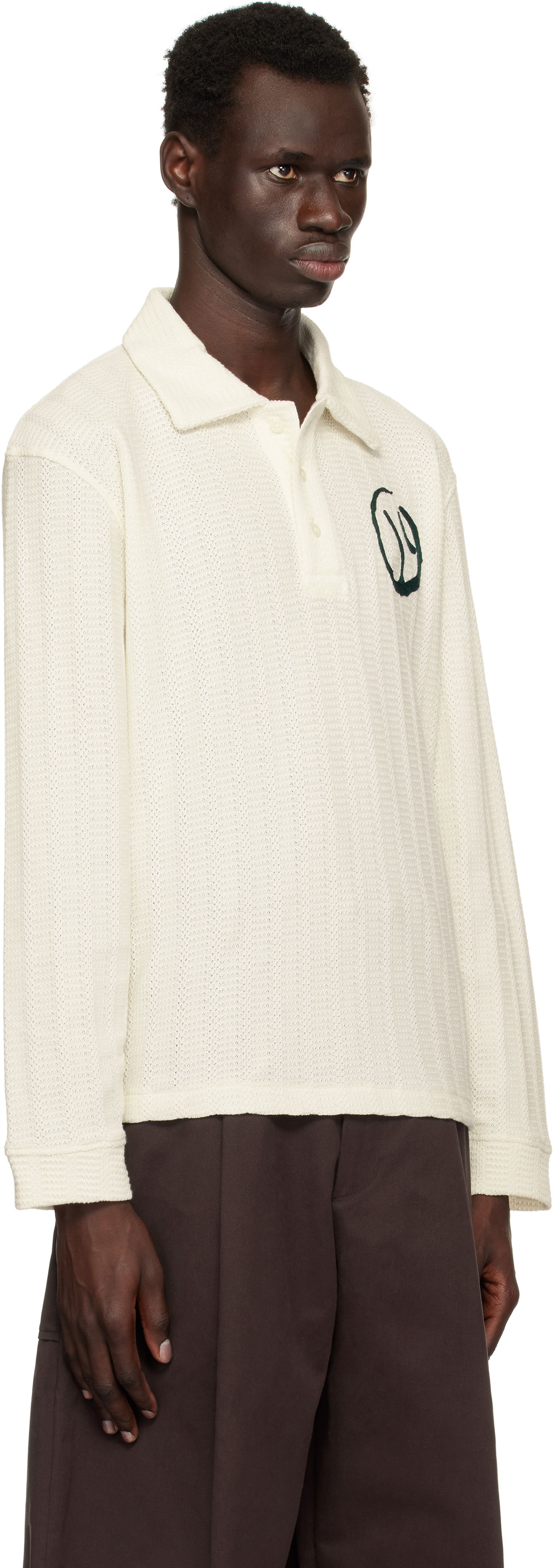 Polo skjorte Palmes Palmes Knitted Rugby Polo Hvid | P15-0030-062, 1