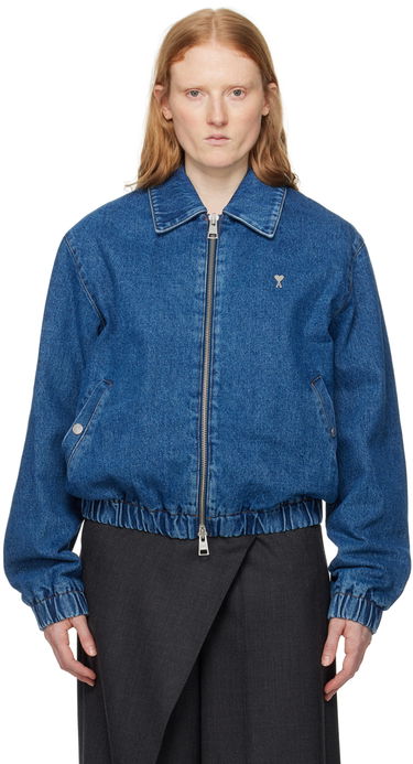 Jakke AMI Paris de Cœur Denim Jacket Blå | HJK014.DE0025, 0
