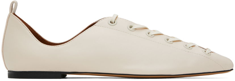 Sneakers og sko Stella McCartney Terra Laced Ballerina Flats Beige | 810411KP027