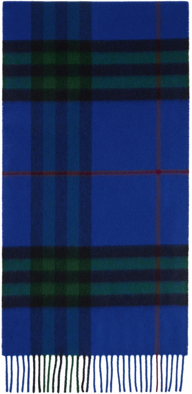 Tørklæde Burberry Burberry Check Cashmere Scarf Blå | 8112630, 0