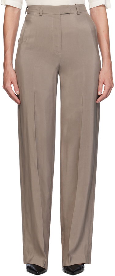 Bukser Anine Bing Anine Bing Dolan Wide-Leg Trousers Beige | A-03-3343-TPU23, 0