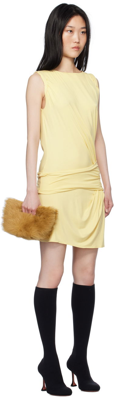 Kjole The Attico Attico Draped Mini Dress Gul | 250WCA00396 JJJ053AA, 1