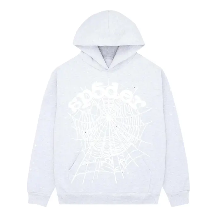 Sweatshirt Sp5der Spider OG Web Hoodie Grå | 2406-1FW230106OWH-HEAT