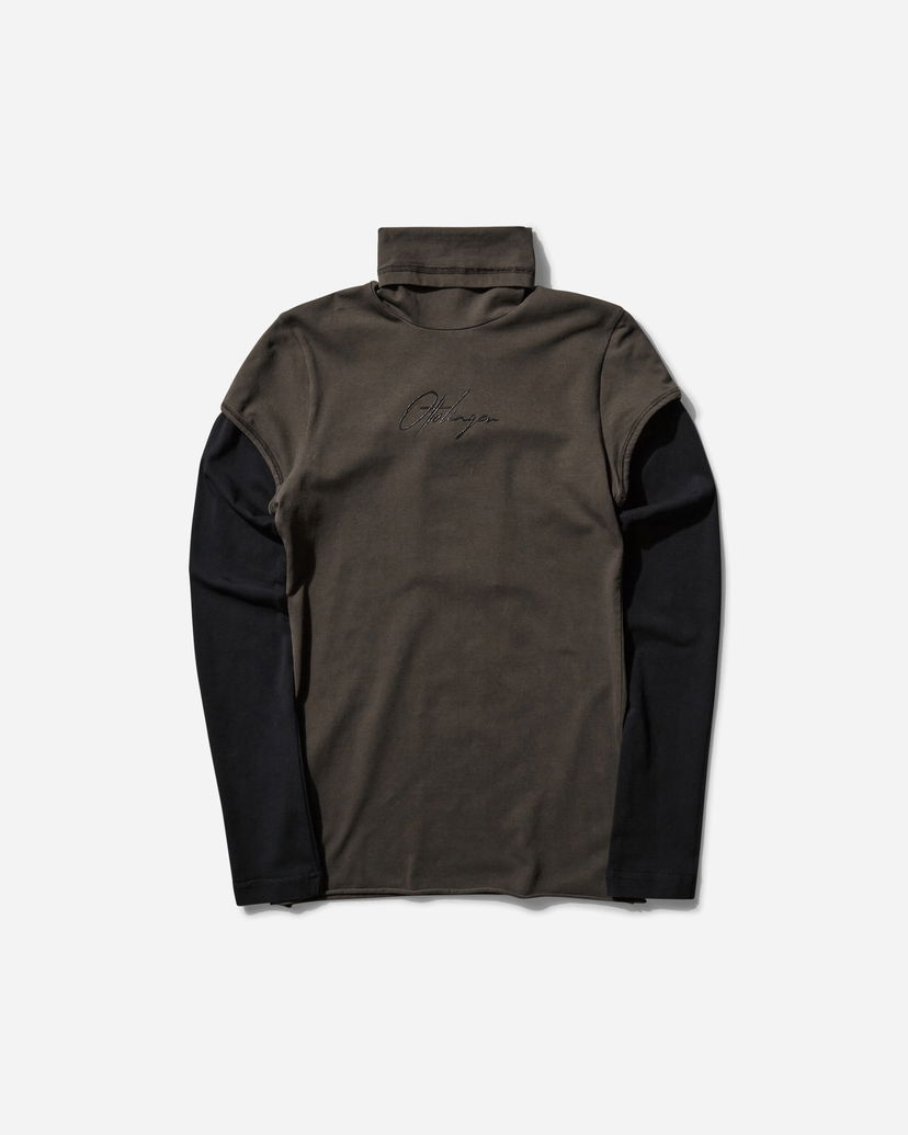T-shirt Ottolinger Layered Logo Longsleeve T-Shirt Sort | 1150301521 BRW