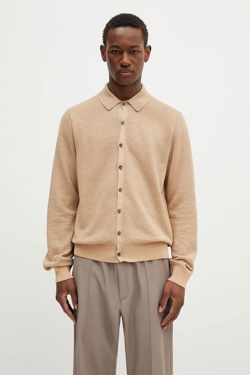 Sweater Paul Smith Paul Smith Linen Blend Cardigan Beige | M1R.258Z.P02681