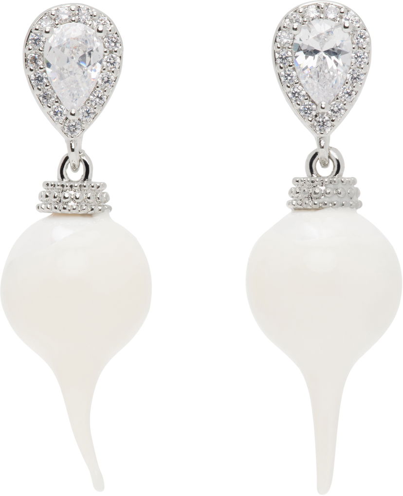 Øreringe Ottolinger Ottolinger Diamond Drop Earrings Hvid | 125901425E01