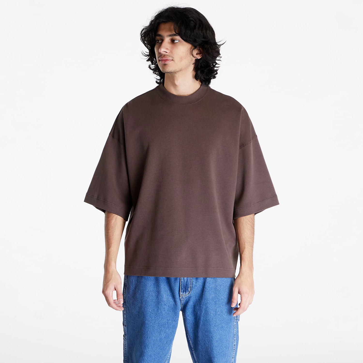 T-shirt Nike Sportswear Tech Fleece Reimagined Oversized Short-Sleeve Tee Brun | FB8165-237, 0